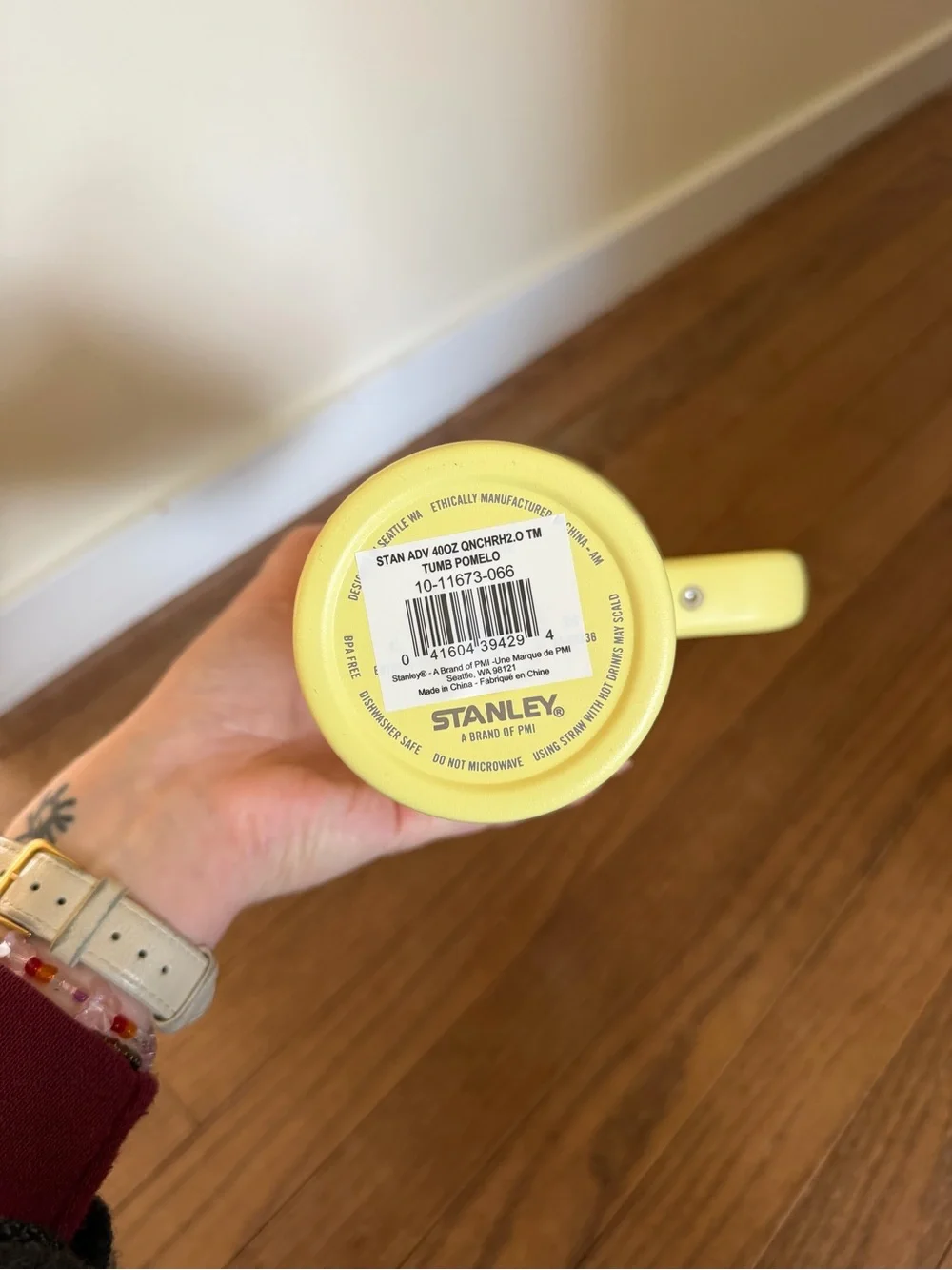 Butter yellow Stanley 40 oz tumbler